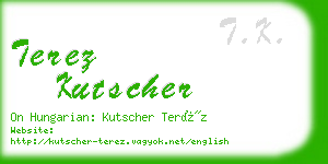 terez kutscher business card